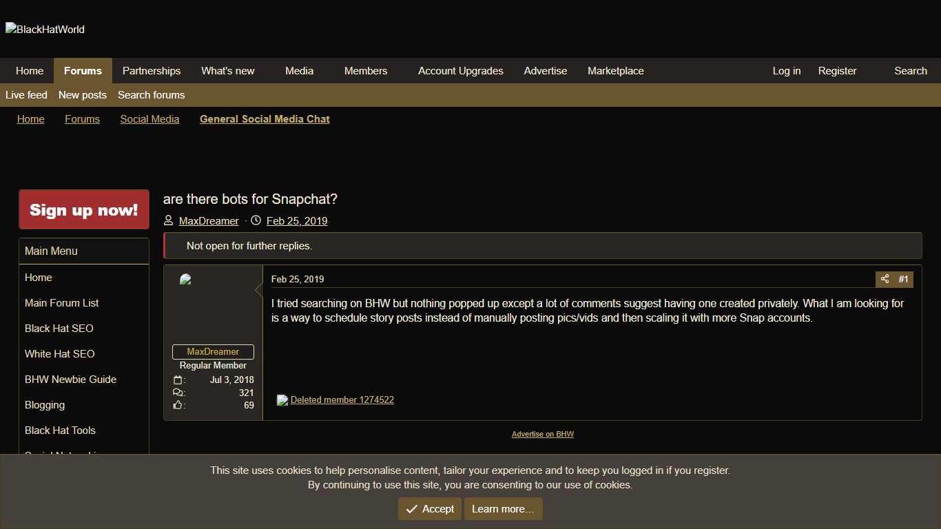 are there bots for Snapchat? | BlackHatWorld